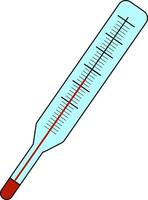 thermomètre, illustration, vecteur sur fond blanc.