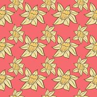 motif fleur jaune , illustration, vecteur sur fond blanc