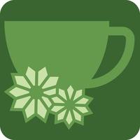 tasse de thé aux fleurs, illustration, vecteur sur fond blanc.
