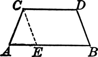 trapèze de division, illustration vintage. vecteur