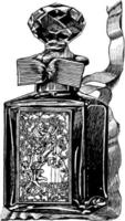 bouteille de parfum, illustration vintage. vecteur