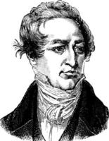 monsieur robert peel, illustration vintage vecteur