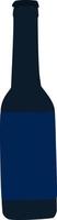 bouteille bleue, illustration, vecteur sur fond blanc.