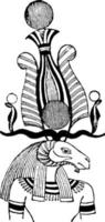 illustration vintage de la couronne atef. vecteur