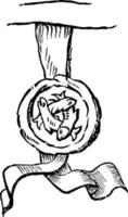 le sceau officiel de sir thomas lucy illustration vintage vecteur