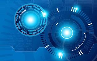 abstrait bleu technologie informatique avec circuit imprimé et cercle tech.vector illustration vecteur