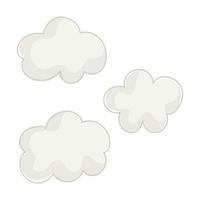 conception de dessin animé de prévisions météo ciel nuages vecteur