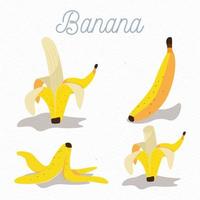 ensemble de fruits banane design plat vecteur