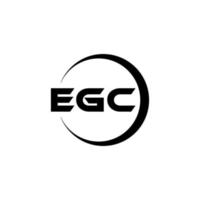 création de logo de lettre egc dans l'illustration. logo vectoriel, dessins de calligraphie pour logo, affiche, invitation, etc. vecteur