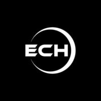 création de logo de lettre ech dans l'illustration. logo vectoriel, dessins de calligraphie pour logo, affiche, invitation, etc. vecteur