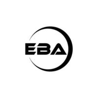 création de logo de lettre eba en illustration. logo vectoriel, dessins de calligraphie pour logo, affiche, invitation, etc. vecteur