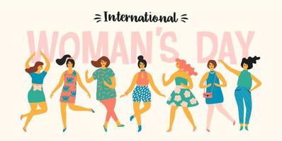 conception de la journée internationale de la femme vecteur