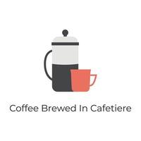 café infusé tendance vecteur