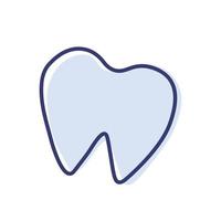 illustration de doodle de dent pour la dentisterie. vecteur