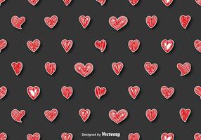 Vector seamless pattern - Doodle Hearts