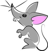 petite souris, illustration, vecteur sur fond blanc.