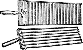 couteaux à caillé, illustration vintage. vecteur