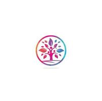 création de logo d'arbre généalogique. création de logo d'icône de symbole d'arbre généalogique. logo arbre humain vecteur