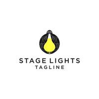 vecteur de conception d'icône de logo de lumières de scène