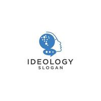 modèle d'icône de conception de logo d'idéologie vecteur
