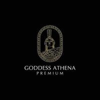 modèle d'icône de conception de logo déesse athéna vecteur