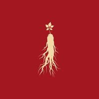 illustration d'icône de vecteur de ginseng