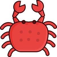 crabe rouge fruits de mer vecteur
