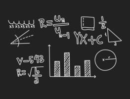 illustration de fond de tableau mathématique réaliste vecteur