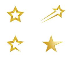 icônes étoiles d'or vecteur