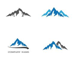 jeu d'icônes de montagne vecteur