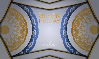 affiche de vente du vendredi noir motif grec beige vecteur