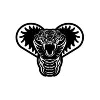 emblème de mascotte de logo de tête de serpent. vecteur de concept de logo de sport.