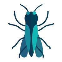 animal papillon insecte dans le style d'icône plate de dessin animé vecteur