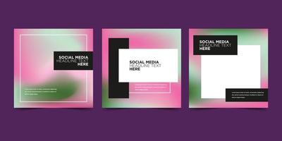 modèle de publication de médias sociaux dégradé coloré vecteur