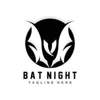 logo de chauve-souris, icône d'animal volant de nuit, vecteur d'entreprise, modèle d'halloween