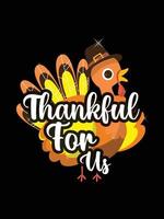 conception de t-shirt de typographie de thanksgiving ou conception d'affiche de vecteur de joyeux thanksgiving