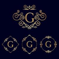 logo beauté royale or g vecteur