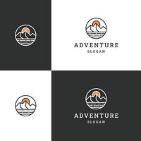 modèle de conception d'icône de logo d'aventure vecteur