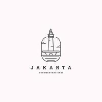 monumnet national jakarta logo icône modèle de conception illustration vectorielle vecteur