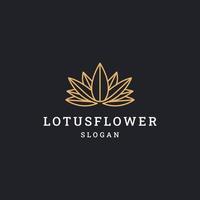 fleur de lotus logo icône modèle de conception plate vecteur