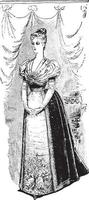 robe de soirée, illustration vintage vecteur