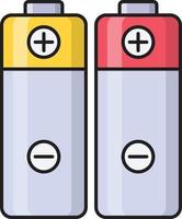 illustration vectorielle de batterie sur fond.symboles de qualité premium.icônes vectorielles pour le concept et la conception graphique. vecteur