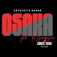 osaka typographie conception t-shirt impression illustration vectorielle vecteur