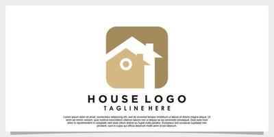 création de logo de maison avec concept créatif pour vos affaires vecteur