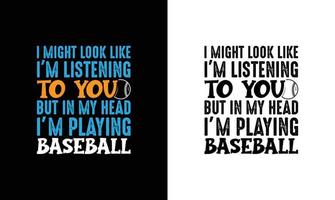 conception de t-shirt de citation de baseball, typographie vecteur