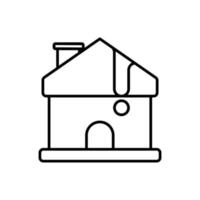 vecteur de conception de style de contour d'icône de maison