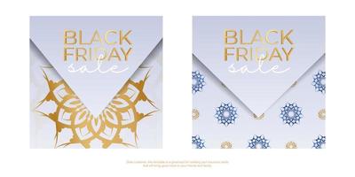 affiche de vente du vendredi noir motif grec beige vecteur