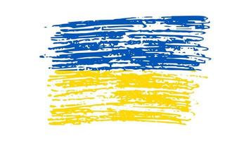 drapeau national ukrainien dans le style grunge. dessiné par stylo drapeau de l'ukraine. illustration vectorielle vecteur