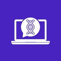 icône de recherche d'adn et de tests génétiques pour le web vecteur