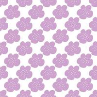 motif floral vectorielle continue avec des fleurs. flore printanière. style enfant simple dessiné à la main. jolie petite pour tissu, textile, papier peint. papier numérique sur fond blanc vecteur